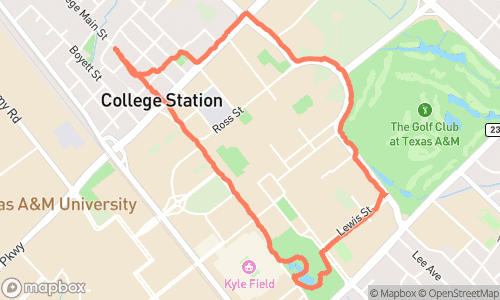 Night Run route