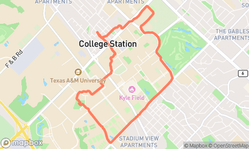 Night Run route