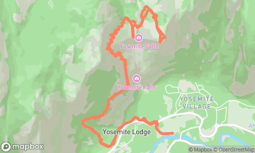 Yosemite Hike route