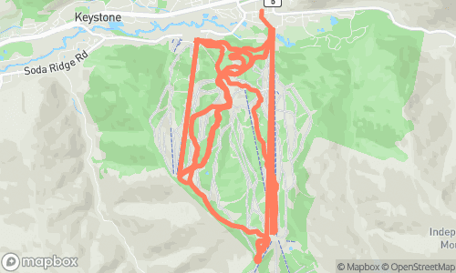 Morning Alpine Ski route